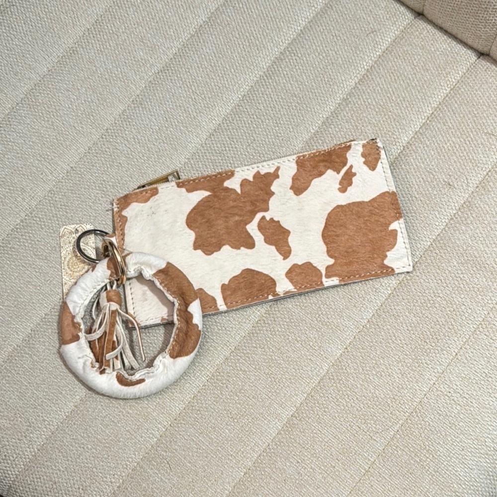 Altar'd State Cow Print Clutch Wristlet New!